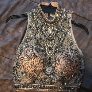 Two piece prom dress